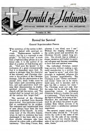 Title Page of Herald of Holiness - November 10, 1954