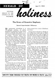 Title Page of Herald of Holiness - April 9, 1952