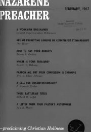 Title Page of Nazarene Preacher