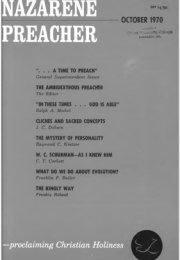 Title Page of Nazarene Preacher