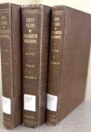 Photo of 3 volumes of History of Nazarene Missions