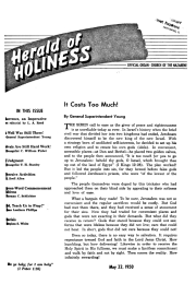 Cover of Herald of Holiness - May 22, 1950