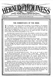 Front page of Herald of Holiness - April 28, 1926