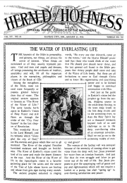 Front page of Herald of Holiness - August 25, 1926
