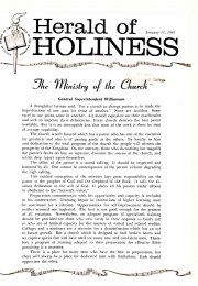 Herald of Holiness - January 13, 1960