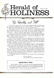 Herald of Holiness - March 16, 1960