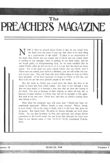 Title Page of Preacher's Magazine