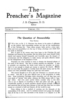 Title Page of Preacher's Magazine