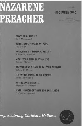 Title Page of Nazarene Preacher