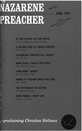 Title Page of Nazarene Preacher