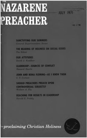 Title Page of Nazarene Preacher