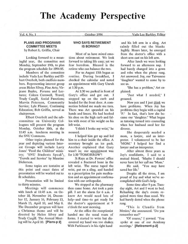 The Academy Perspective Vol. 4 1994-1995