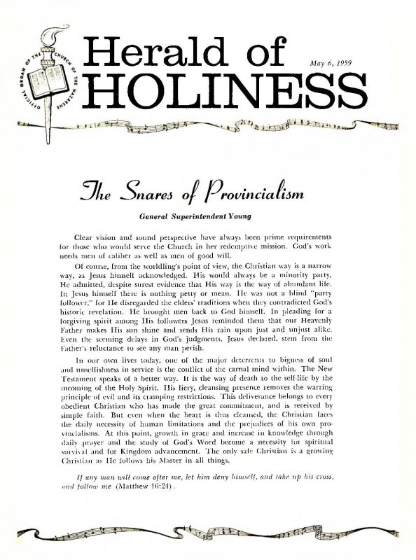 Herald of Holiness - May 6, 1959