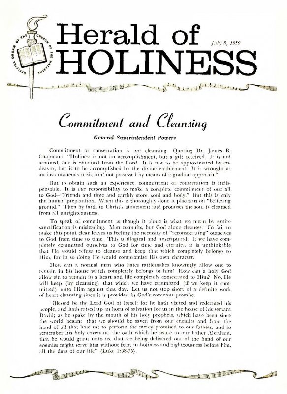 Herald of Holiness - July 8, 1959