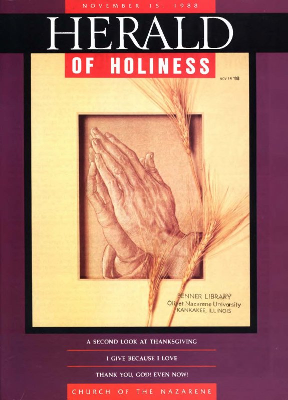 Herald of Holiness - November 15, 1988