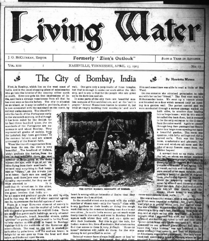 Living Water, October 31, 1907
