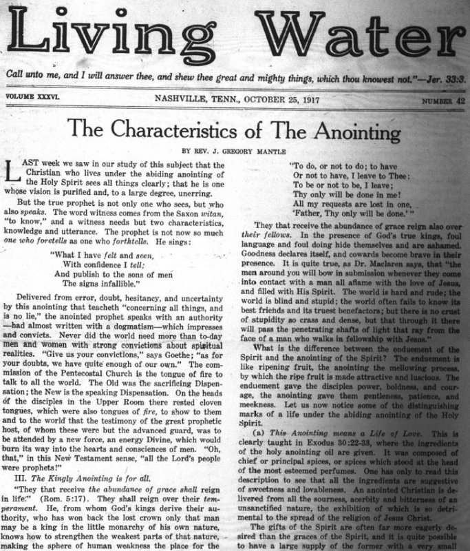 Living Water, Oct. 25, 1917